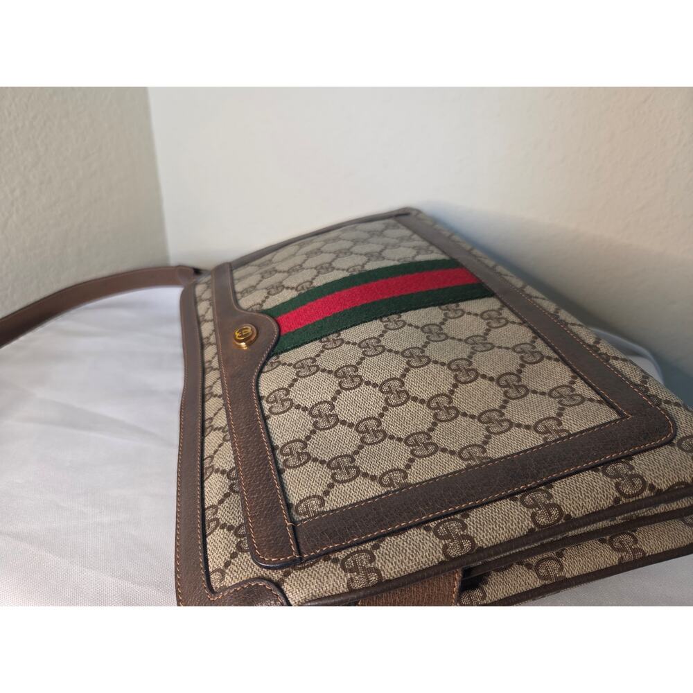 SOLD Gucci GG Supreme Web Stripe Crossbody Shoulder Messenger Bag Vintage - Picture 13 of 16
